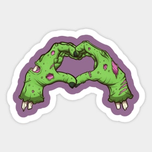 Valentine Zombie Hands Sticker